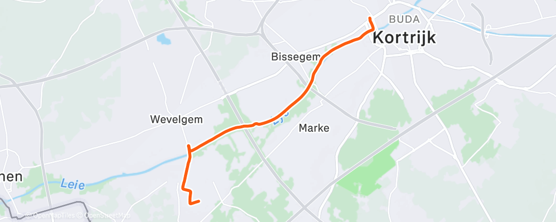 Map of the activity, Morning Ride