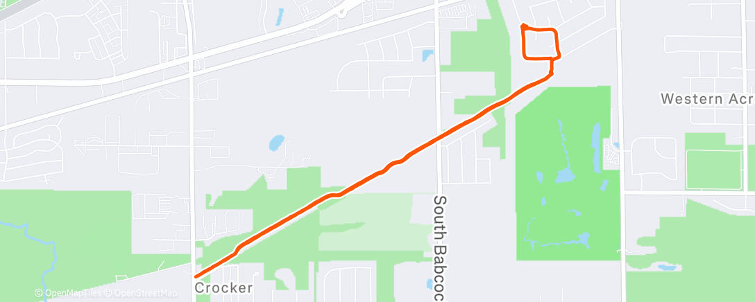 Map of the activity, Morning Walk