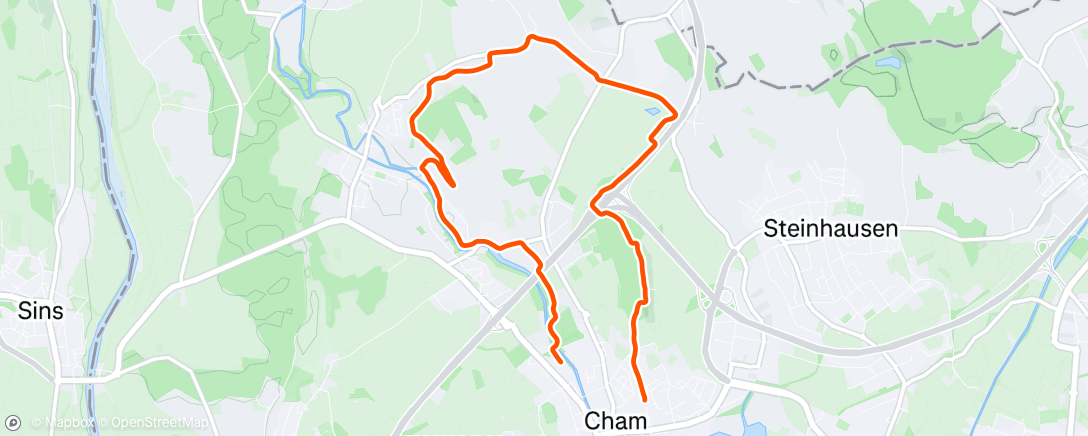 Map of the activity, Lunch Run