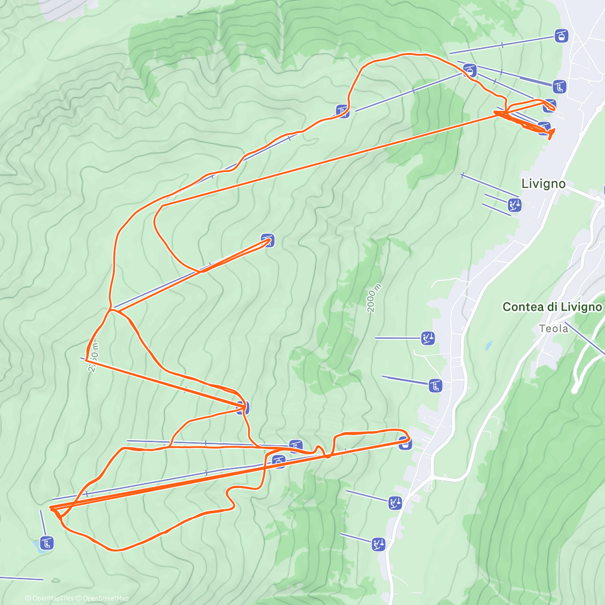 Map of the activity, Morning Alpine Ski