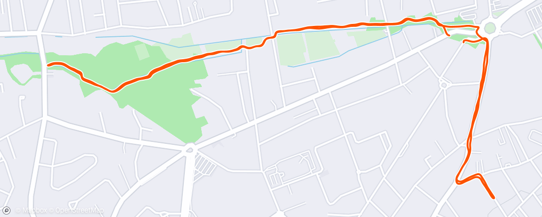 Map of the activity, Course à pied le midi