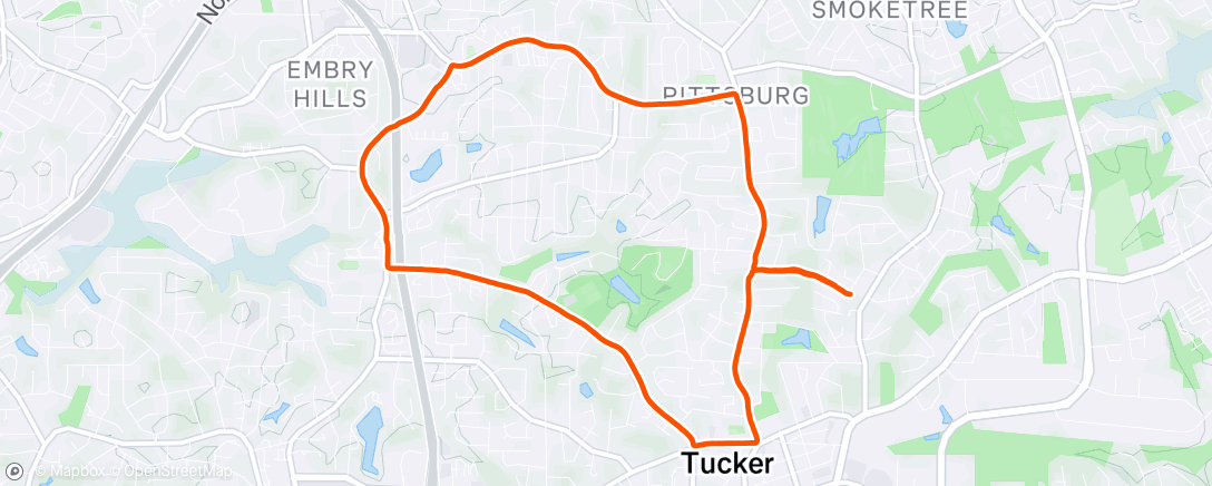 Map of the activity, Morning Run