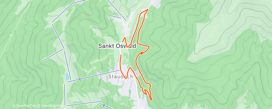 Map of the activity, Lauf am Morgen