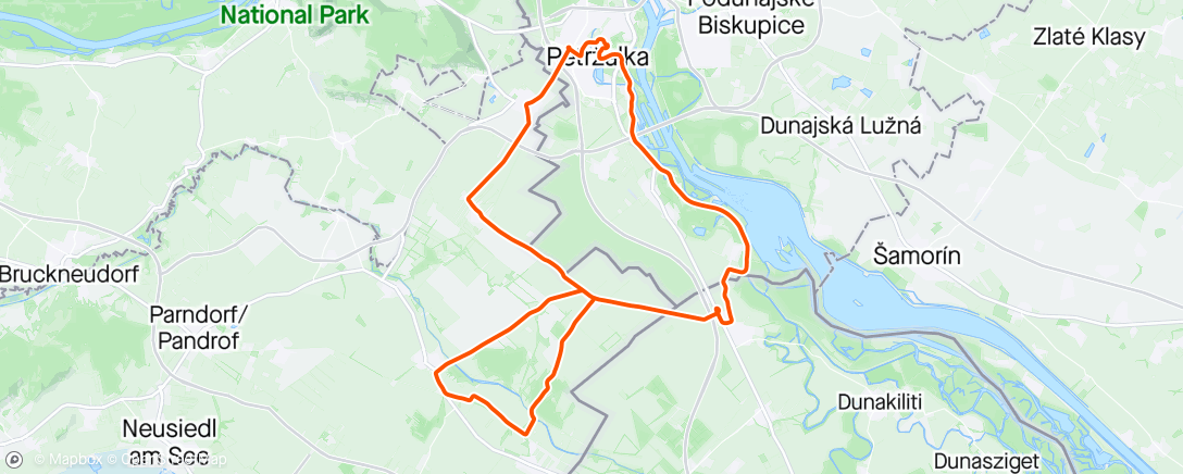 Map of the activity, Upper Z2 endurance ride