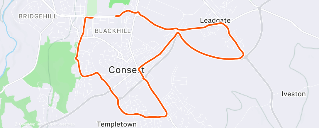 Map of the activity, Felt mostly uphill 😐