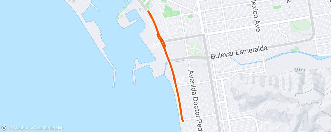 Map of the activity, Carrera por la mañana