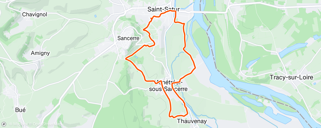 Map of the activity, Evening Run