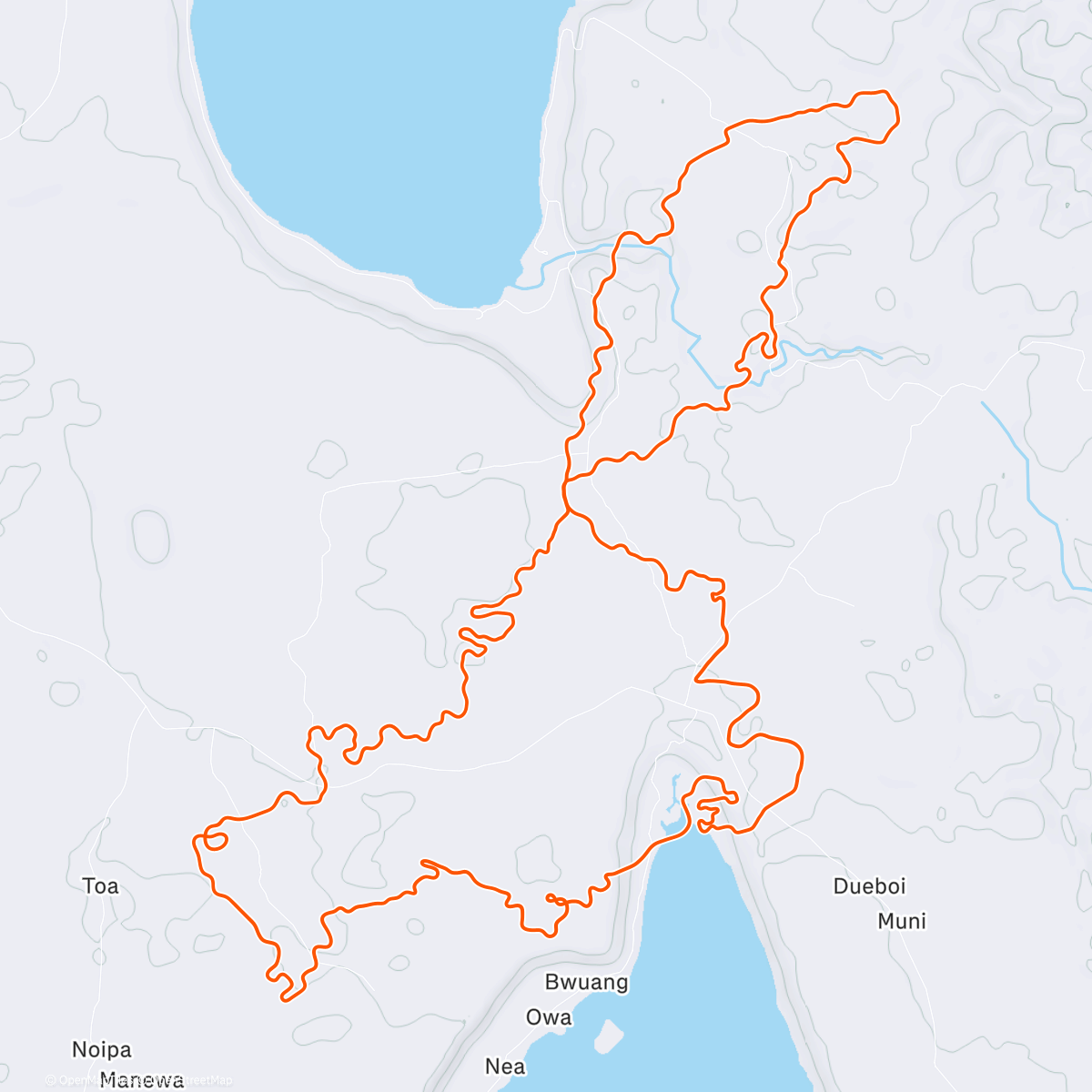 Map of the activity, Zwift - Makuri 40 in Makuri Islands