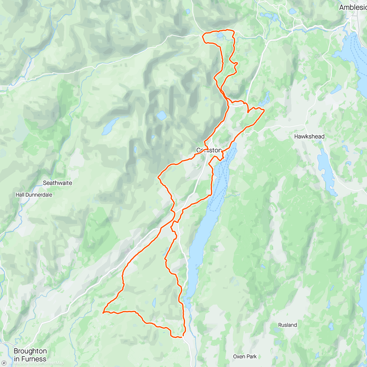 Map of the activity, Blawith Banished walna tilberthwaite hodge tarn how's emtb in this summer sun