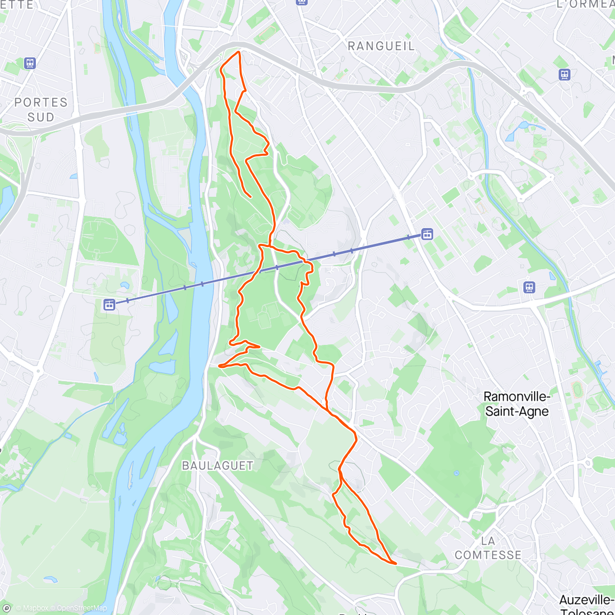 Map of the activity, Trail by Decathlon Escalquens