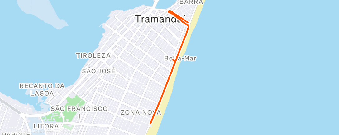 Карта физической активности (Caminhada ao entardecer)