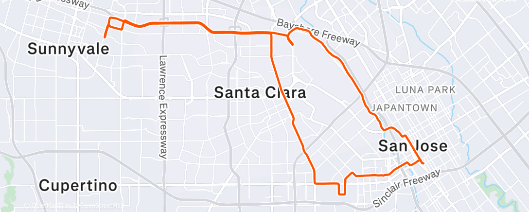 Map of the activity, The Studio commute