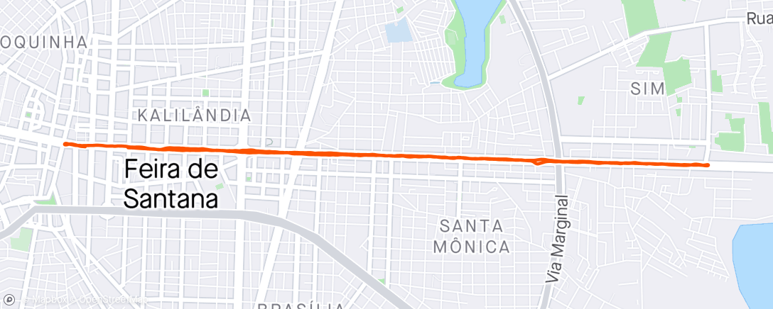 Map of the activity, Meia Maratona Feira de Santana