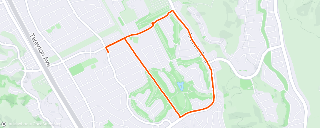 Map of the activity, .Monday run