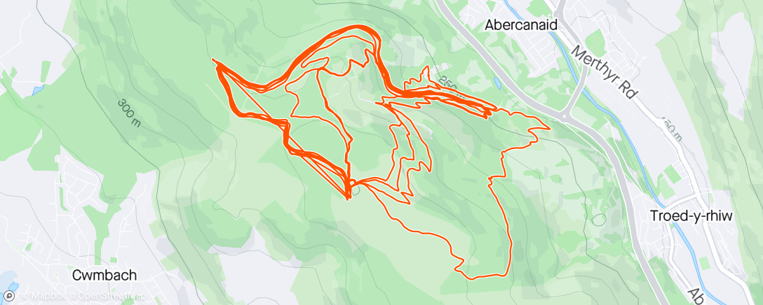 Map of the activity, Bike Park Wales