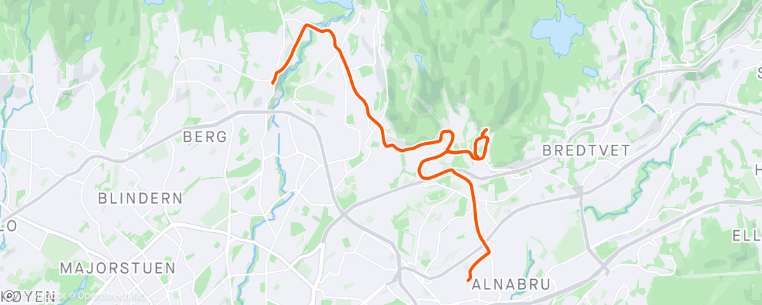 Mapa da atividade, Afternoon Ride