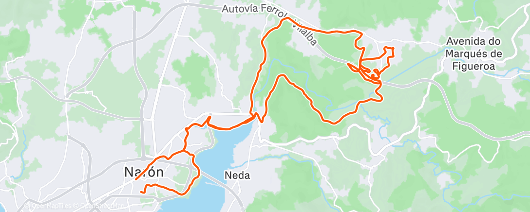 Map of the activity, Bicicleta de montaña por la tarde.
Pedroseando!!