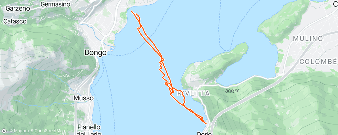 Map of the activity, Afternoon Sail