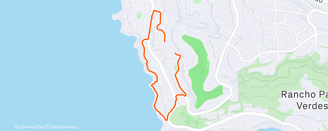 Map of the activity, Afternoon Run