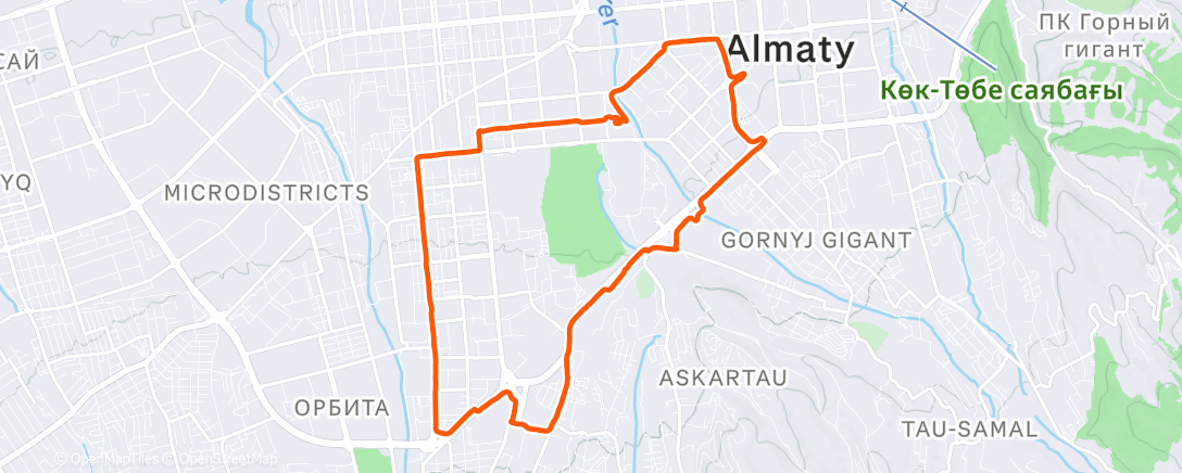 Карта физической активности (Endurance)