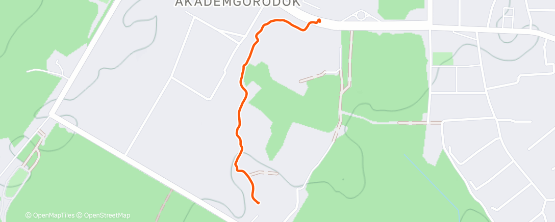 Map of the activity, Ночная ходьба