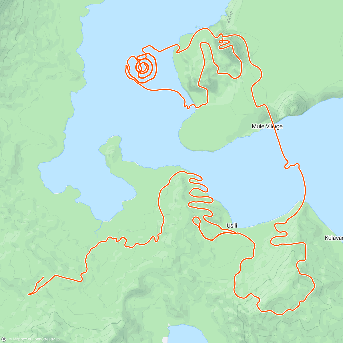 アクティビティ「Zwift - Group Ride: SZR  Endurance Ride (C) on Four Horsemen in Watopia」の地図