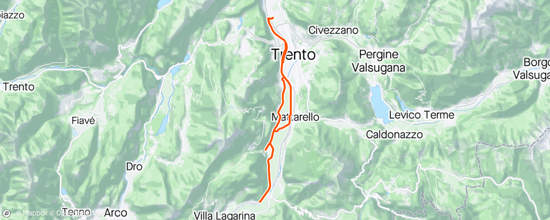 Mapa da atividade, Zo e su per dx Adige