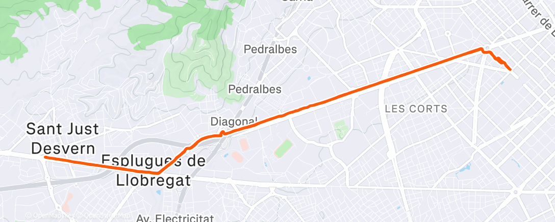 Map of the activity, Easy Run