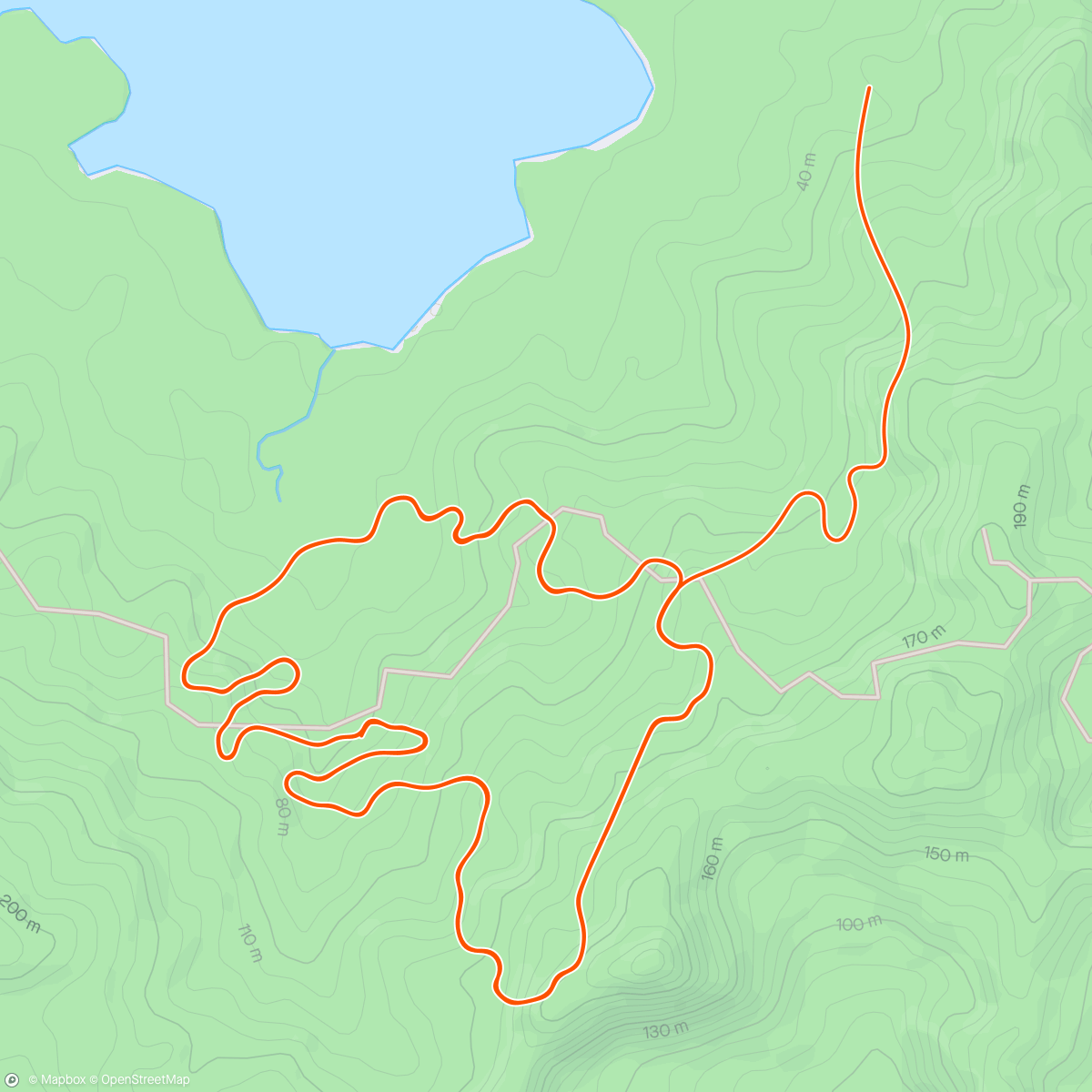 Mapa da atividade, Zwift - Group Ride: BC Bike Race Recovery Ride (E) on Handful Of Gravel in Watopia