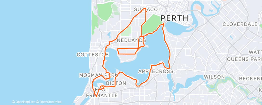 Map of the activity, Morning Ride