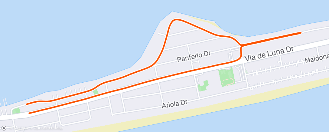 Map of the activity, 4th of July 5k