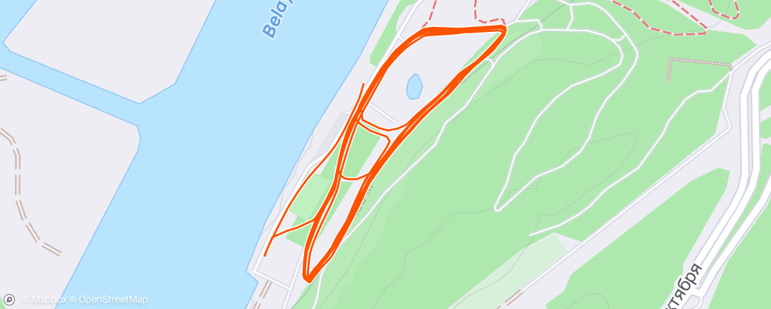 Map of the activity, Evening Run