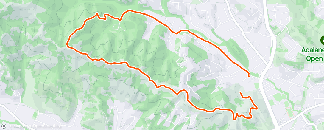 Map of the activity, hike with Ash