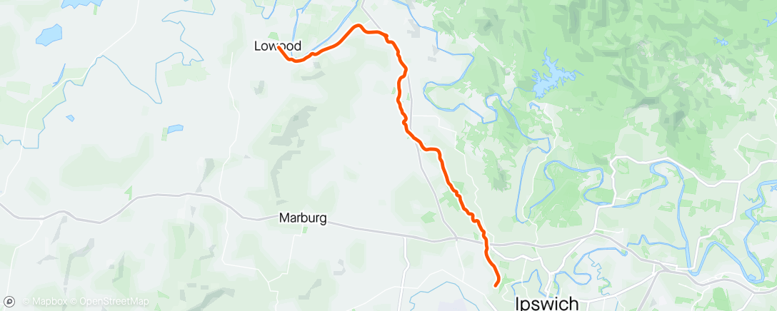 Map of the activity, BVRT Wulkuraka to Lowood and back. Suffered like a dog.