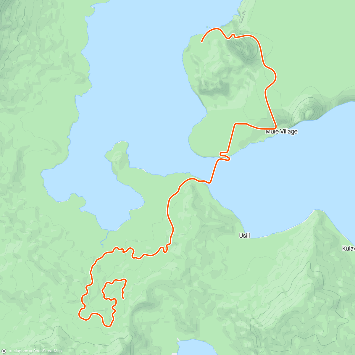 Mapa da atividade, Zwift - Road to Ruins in Watopia