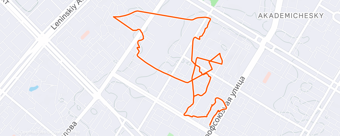 Map of the activity, Morning Run