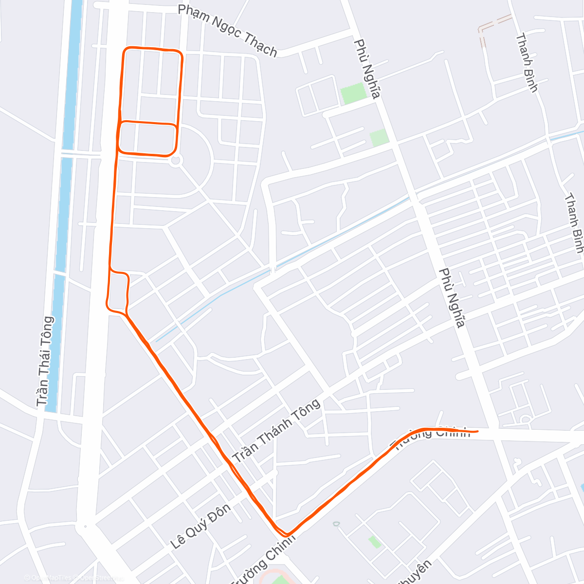 Map of the activity, Morning Run