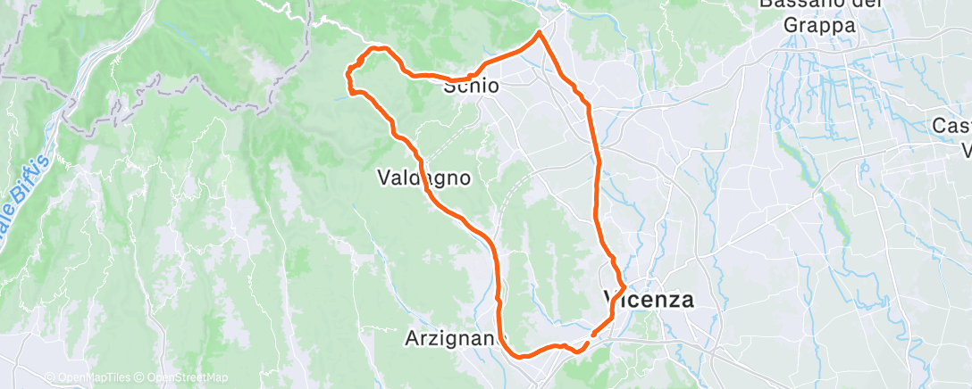 Map of the activity, Lunch Ride