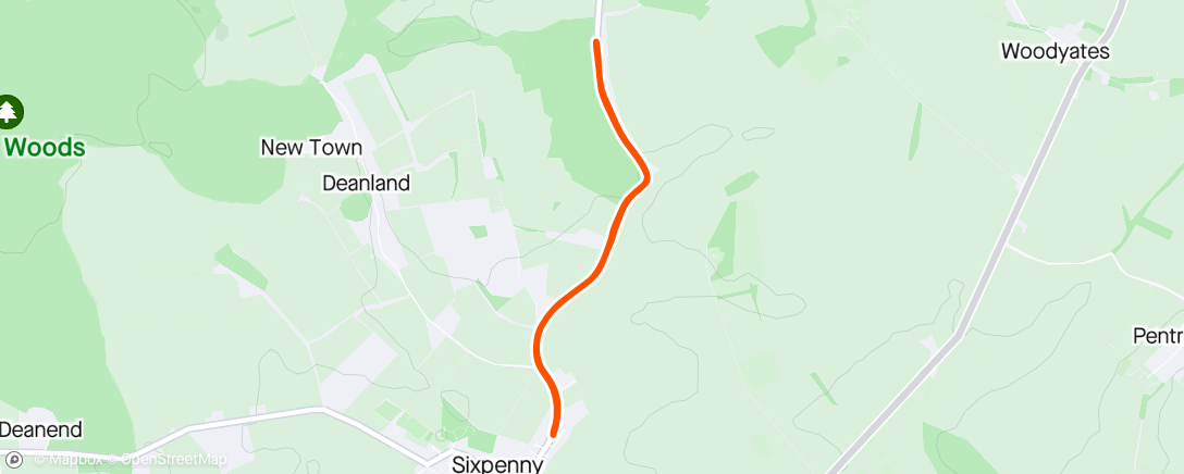 Map of the activity, Rather than eating chocolate and watching Netflix on my phone, I decided to make better use of Amelia’s 30min singing lesson.   Lovely evening along quiet county lanes.