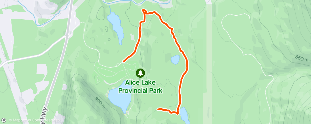 Map of the activity, Afternoon Run to Kill the Broken Sled Angst