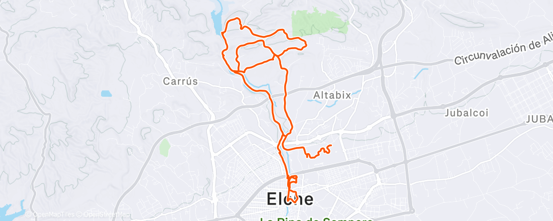 Map of the activity, Woman raid 2025 Elx