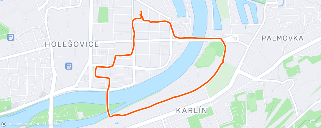 Map of the activity, Afternoon Run