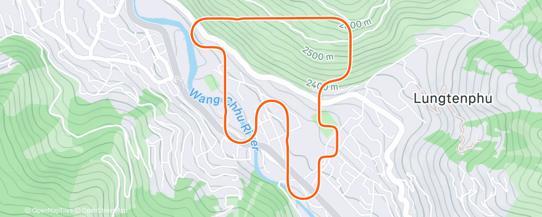 Mapa de la actividad (MyWhoosh - Thimphu City)