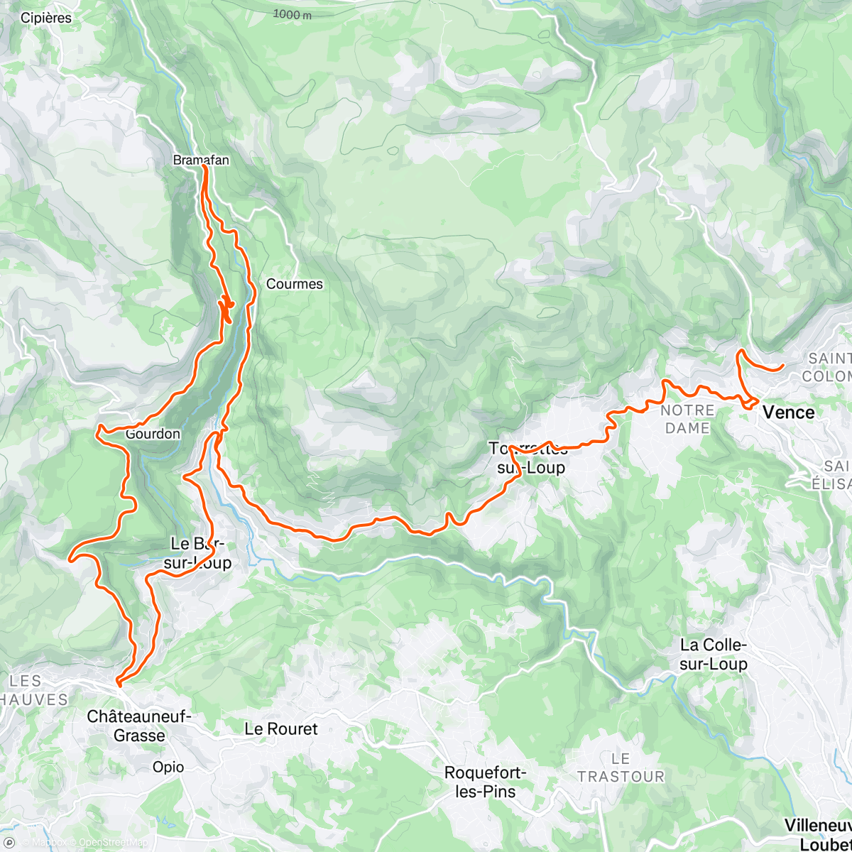 Map of the activity, Sunshine & Waterfalls