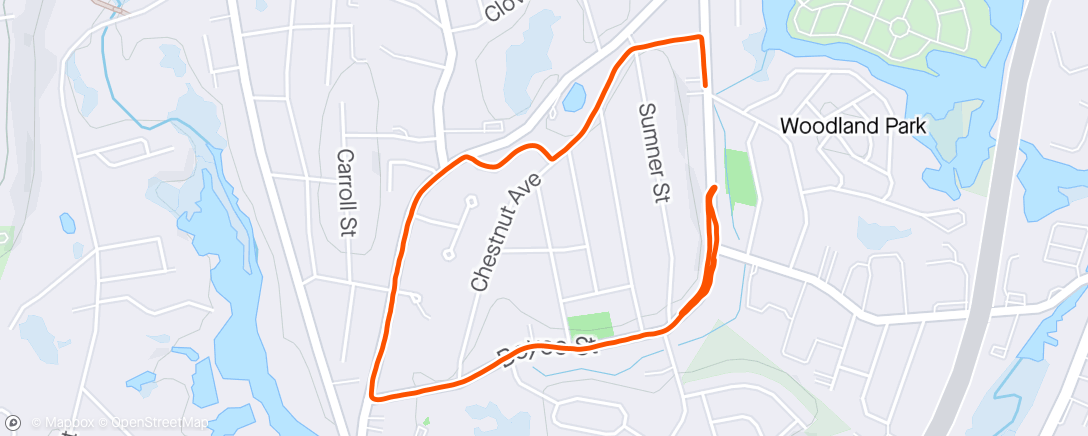 Map of the activity, 👨‍👦 Jog walk just to say we got out.