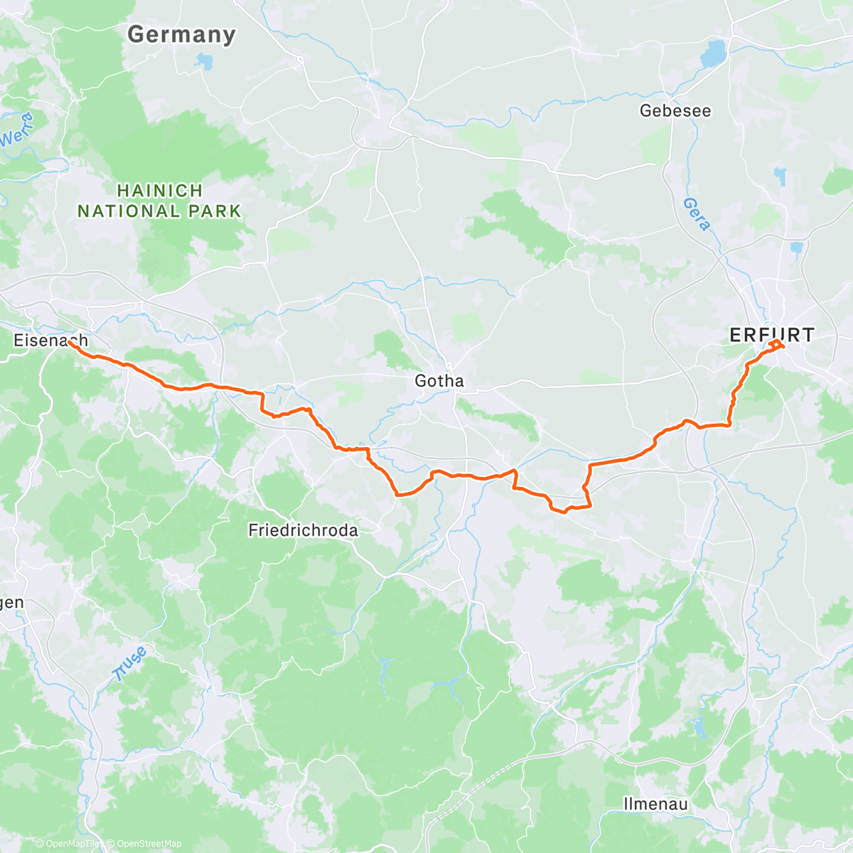 Map of the activity, Eisenach-Tour ➕ Xmas-Fun 🎅🏻