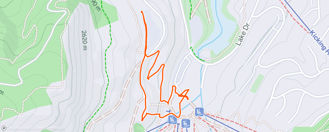 Map of the activity, Packet pickup and starting line.