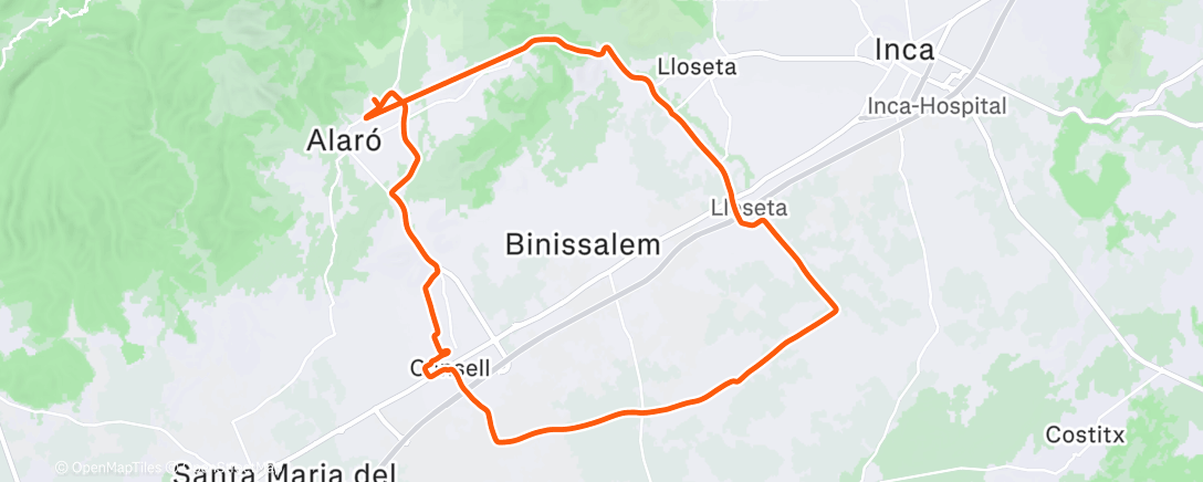 Карта физической активности (Lunch Ride)