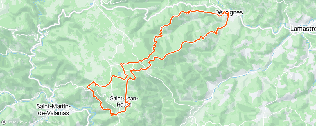 Mapa de la actividad (Trail de la voie romaine 36 km)