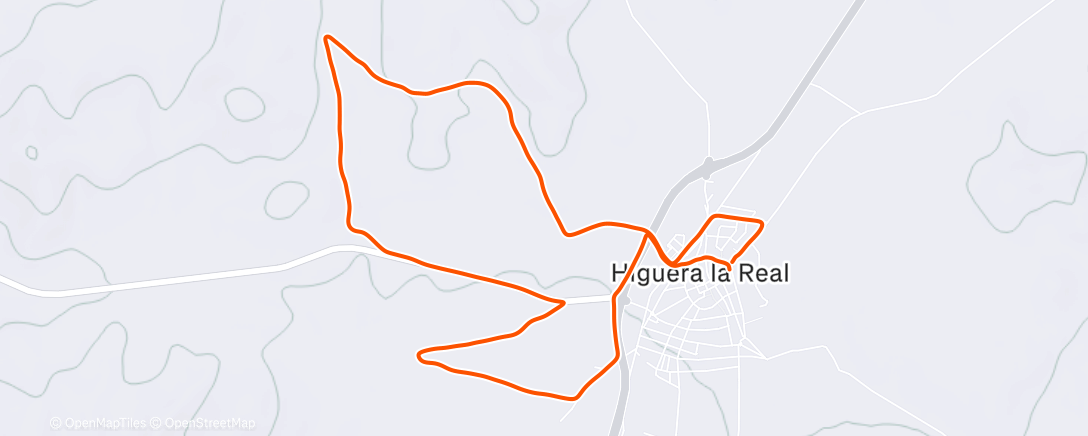 Map of the activity, Carrera de montaña a la hora del almuerzo